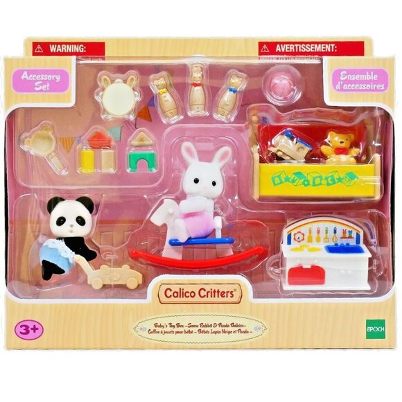 Calico Critters Other - Calico Critters Sylvanian Families Baby's Toy Box Set with 15+ Accessories